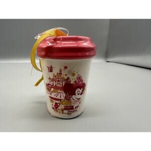 Disney Parks Disneyland Starbucks Tumbler Christmas Ornament with tags